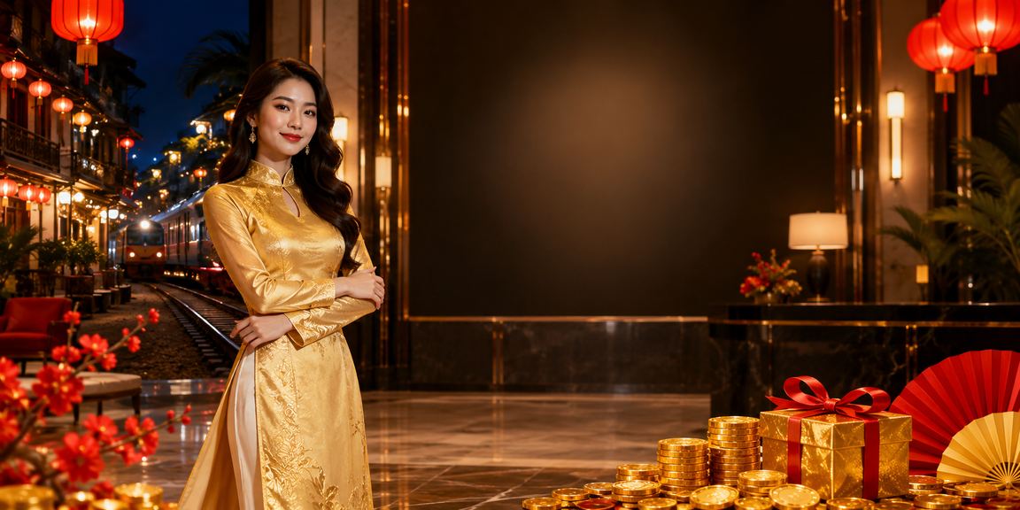 Người chơi tại Hà Nội nhận hoàn tiền và bonus khi tham gia jackpot trên di động với trang phục áo dài